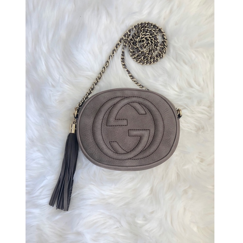Authentic Gucci Mini Soho Nubuck Crossbody